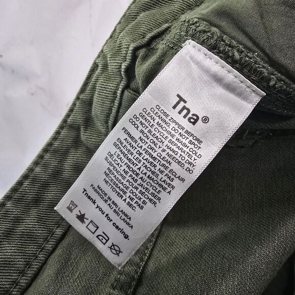 Aritzia TNA Pants Womens 4 Green Carpenter High Rise Straight Baggy Greenwich - Picture 11 of 13